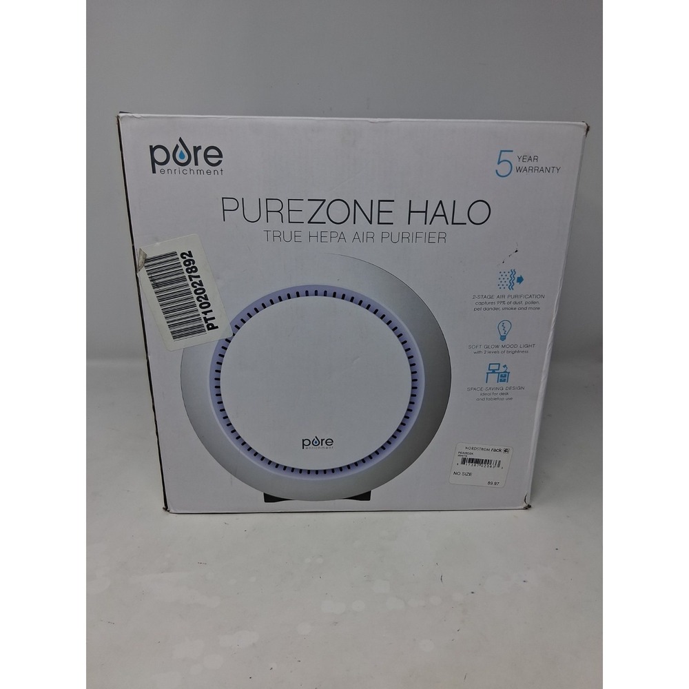 Pure Enrichment PureZone Halo 3-Speed Air Purifier True HEPA Filter NEW
